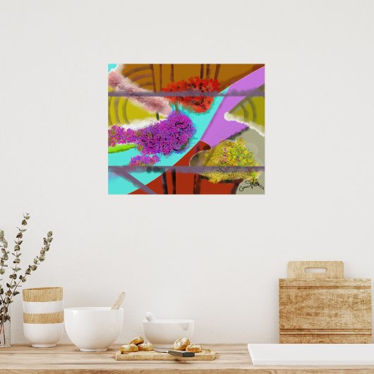 Een andere Springtime Abstract Poster (Keuken)