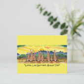 Een andere Sunny Bunny Day Rabbit Waterverf Art Po Briefkaart (Staand voorkant)