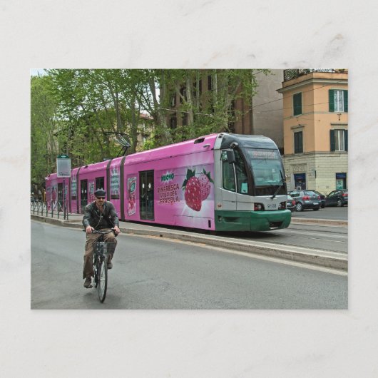 Een andere tram in Rome Briefkaart (Voorkant)