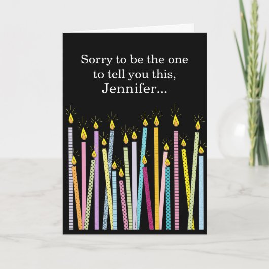 Een andere verjaardag wordt oud gepersonaliseerde kaart (Voorkant)