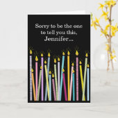 Een andere verjaardag wordt oud gepersonaliseerde kaart (Gele Bloem)