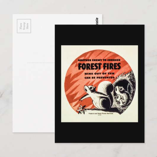 Een andere vijand om bosbranden  te veroveren briefkaart (Voorkant / Achterkant)