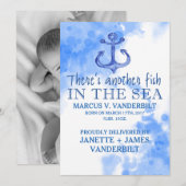 Een andere vis in het Zee nautische Baby aankondig Aankondiging (Voorkant / Achterkant)