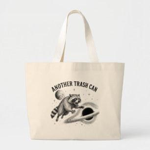 Een Andere Vuilnisbak Wilde Wasbeer Zwart Gat Ruim Grote Tote Bag
