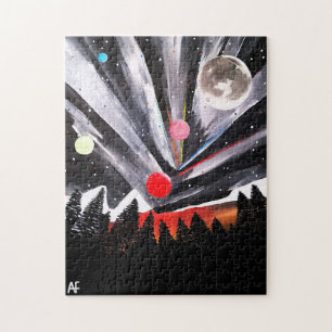 Een andere wereld Schilderij van Alfred Fox Legpuzzel