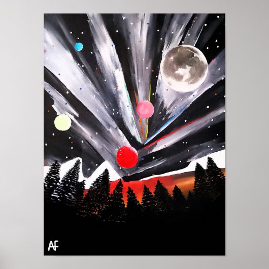 Een andere wereld Schilderij van Alfred Fox Poster (Voorkant)