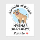 Een andere Wild Pun Hyenaf al Funny Animal Pun Sticker (Vel)