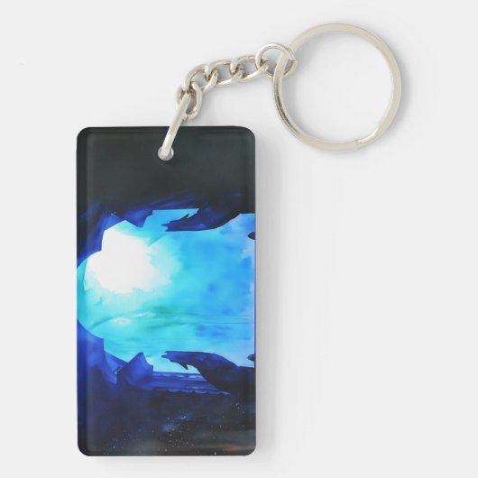 Een andere Wolf Statue Sleutelhanger (achterkant)