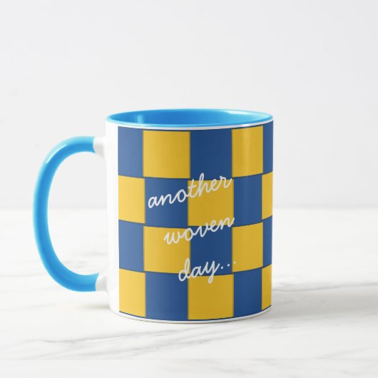 Een andere Woven Day Blue en Yellow Mok (Links)