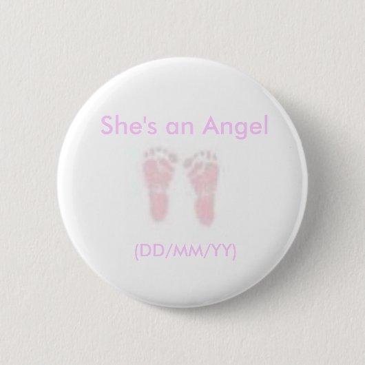 Een Angel-Button Ronde Button 5,7 Cm (Voorkant)