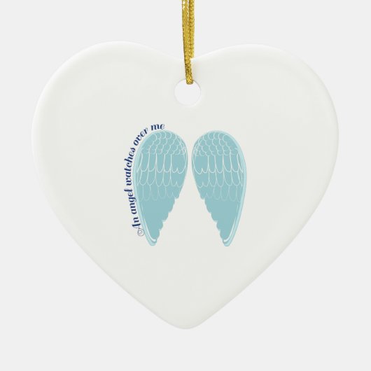 Een Angel kijkt over mij Keramisch Ornament (Voorkant)