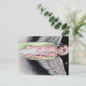 Een Angel Originele Kunst Illustratie Kim Turner A Briefkaart (Staand voorkant)