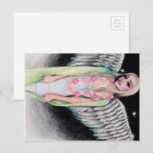 Een Angel Originele Kunst Illustratie Kim Turner A Briefkaart (Voorkant / Achterkant)