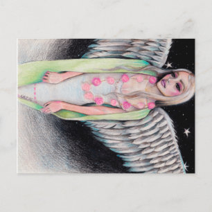 Een Angel Originele Kunst Illustratie Kim Turner A Briefkaart