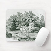 Een Angler in een rivierpool uit 'Brits' Muismat (Met muis)