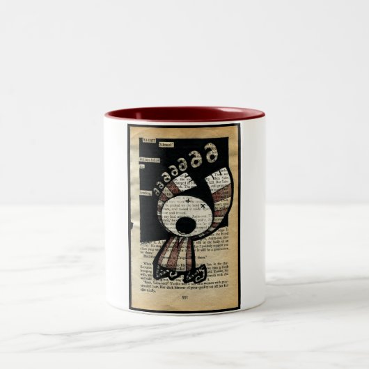 Een Angry Silence... de Biscuit Barrel. Tweekleurige Koffiemok (Center)