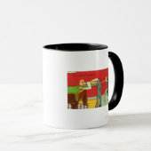 Een angstaanjagend moment, een poolschoen die een  mok (Voorkant rechts)