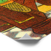 Een angstaanjagend moment, een poolschoen die een  poster (Hoek)