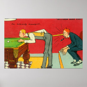 Een angstaanjagend moment, een poolschoen die een poster