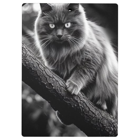 Een angstaanjagende blik van een nachtkat klembord (Achterkant)