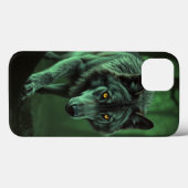 Een angstaanjagende blik van een nachtwolf Case-Mate iPhone case (Achterkant (horizontaal))