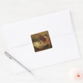 Een angstig uur vierkante sticker (Envelop)