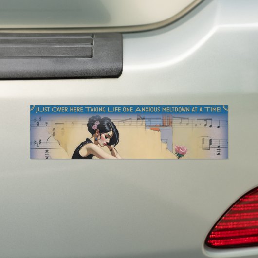 Een angstige meltdown per keer - grappig bumpersticker (Op auto)