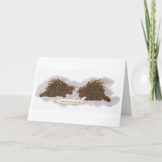 Een angstige Valentijn Feestdagen Kaart (Voorkant)