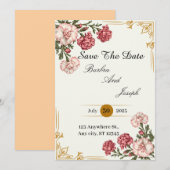 Een anjer van liefde save the date (Voorkant / Achterkant)