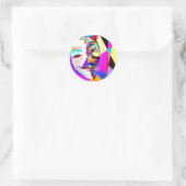 Een anonieme regenboog ronde sticker (Tas)