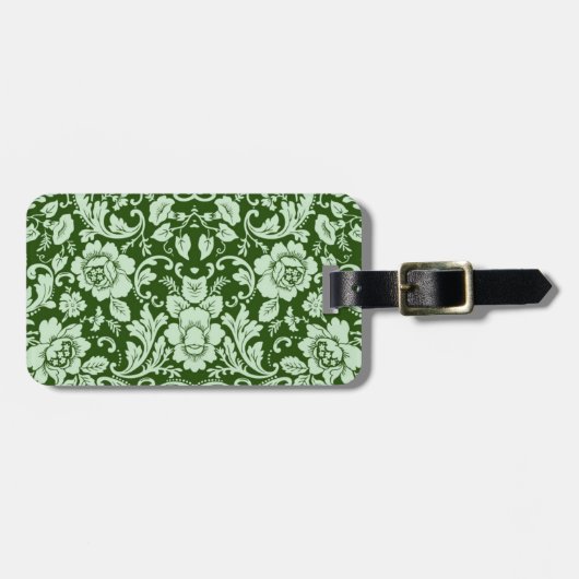 Een antiek bloemendop bagagelabel (Voorkant horizontaal)