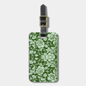 Een antiek bloemendop bagagelabel (Voorkant verticaal)