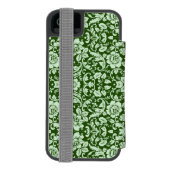 Een antiek bloemendop incipio iPhone portemonnee hoesje (Agenda Achterkant)