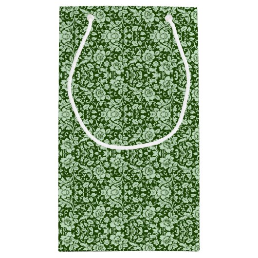 Een antiek bloemendop klein cadeauzakje (Achterkant)