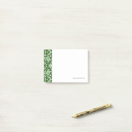 Een antiek bloemendop post-it® notes (Op bureau)