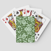 Een antiek bloemendop speelkaarten (Achterkant)