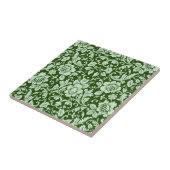 Een antiek bloemendop tegeltje (Zijkant)