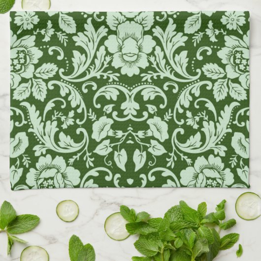 Een antiek bloemendop theedoek (Gevouwen)