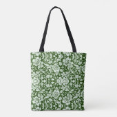 Een antiek bloemendop tote bag (Achterkant)
