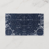 Een Antiek illustratie van astrologie en astronomi Visitekaartje (Achterkant)