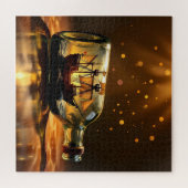 Een Antiek schip in een fles Legpuzzel (Horizontaal)