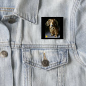 Een aparte Dachshund-Button Vierkante Button 5,1 Cm (In situ)