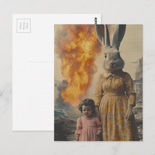 Een apocalyptische paashaas briefkaart (Voorkant / Achterkant)