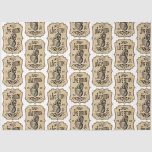 Een Apothekers- en drankje-label serie ontwerp 31 Tissuepapier (Voorkant)