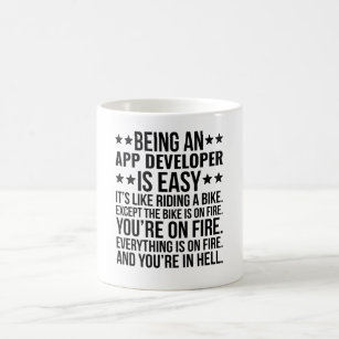 Een app-ontwikkelaar zijn is makkelijk, het is als koffiemok