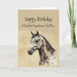 Een Appaloosa paardenpersoonlijkheid Verjaardag Kaart