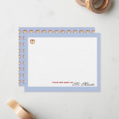 Een appel-A-dag-gepersonaliseerde kantoorbenodigdh Notitiekaartje (Voorkant / Achterkant in situ)