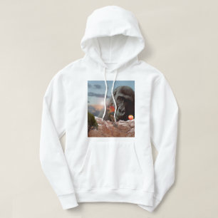 Een appel delen met een gorilla, hoodie