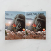 Een appel delen met een gorilla, kaart (Binnen)