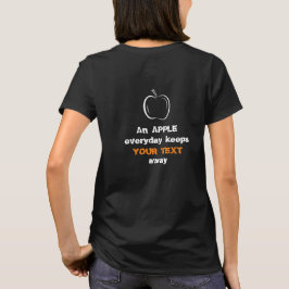 Een appel elke dag Witte lijn kunst T-shirt